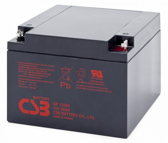 Аккумуляторная батарея CSB GP12260 12V 26Ah (5668) - фото 1