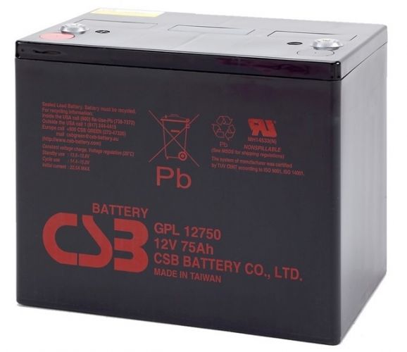 Аккумуляторная батарея CSB GPL12750 12V 75Ah (3408) - фото 1