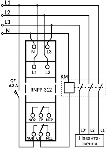 Реле напряжения Новатек RNPP-312 (NTRNP3120) - фото 2