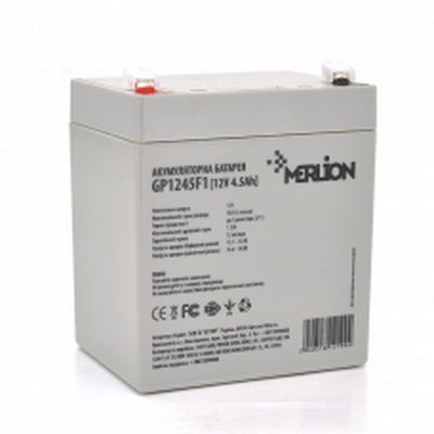 Аккумуляторная батарея MERLION AGM GP1245F1 12 V 4,5Ah (12199) - фото 1