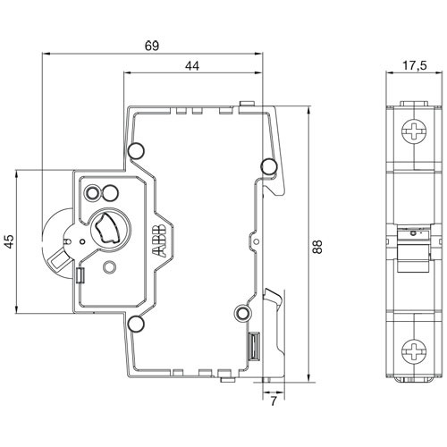 Автоматичний вимикач ABB Basic M 16A, 1p, C (BMS411C16) - фото 2