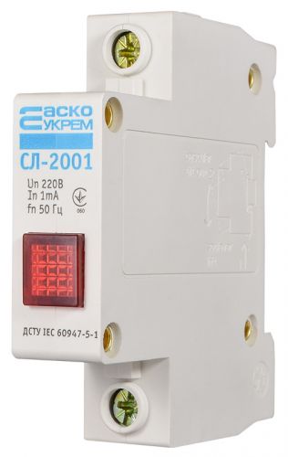 Сигнальная лампа АсКо СЛ-2001 красная 220В (DIN) (A0140030030) - фото 3