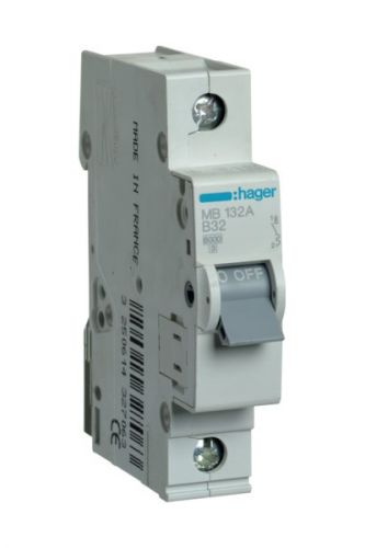 Автоматический выключатель Hager 1P 6kA B-32A 1M (MB132A) - фото 1