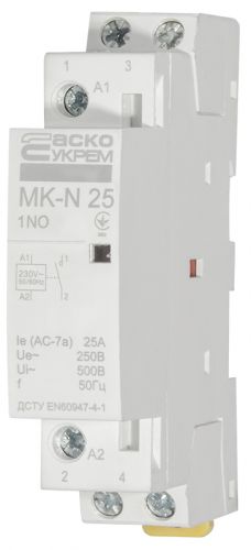 Модульный пускатель Аско MK-N 1P 25A 1NO (A0040030022) - фото 3