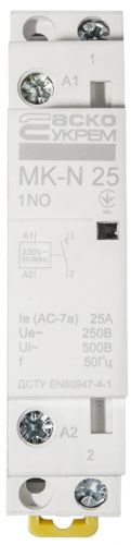 Модульный пускатель Аско MK-N 1P 25A 1NO (A0040030022) - фото 1