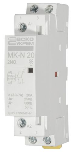 Модульный пускатель Аско MK-N 2P 20A 2NO (A0040030024) - фото 4