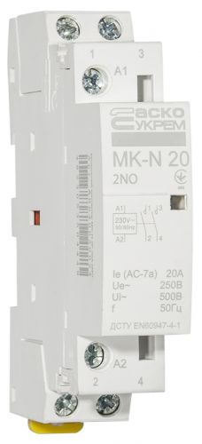 Модульный пускатель Аско MK-N 2P 20A 2NO (A0040030024) - фото 3