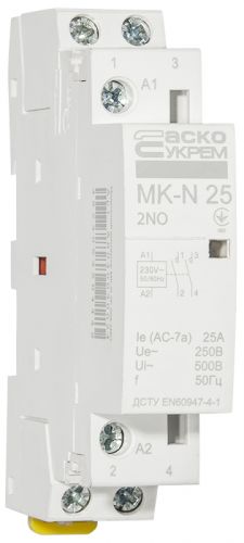Модульный пускатель Аско MK-N 2P 25A 2NO (A0040030025) - фото 2