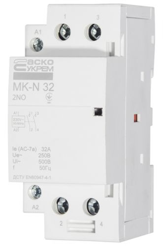 Модульный пускатель Аско MK-N 2P 32A 2NO (A0040030031) - фото 2