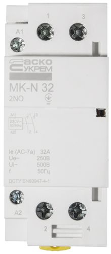 Модульный пускатель Аско MK-N 2P 32A 2NO (A0040030031) - фото 1