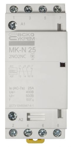 Модульный пускатель Аско MK-N 4P 25A 2NO2NC (A0040030030) - фото 1