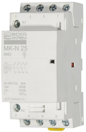 Модульний пускач Аско MK-N 4P 25A 4NO - фото 4