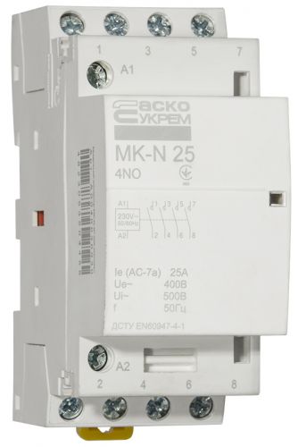 Модульний пускач Аско MK-N 4P 25A 4NO - фото 2