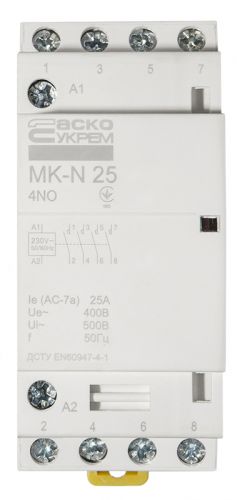 Модульний пускач Аско MK-N 4P 25A 4NO - фото 1