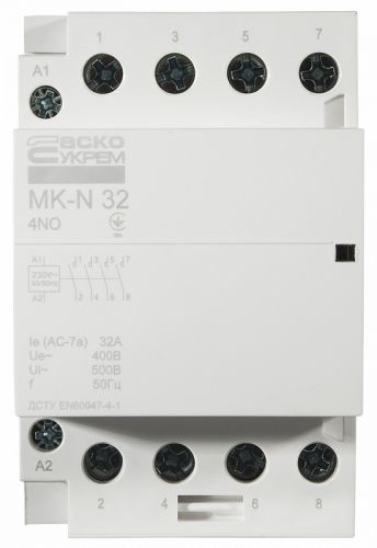 Модульный пускатель Аско MK-N 4P 32A 4NO (A0040030032) - фото 1