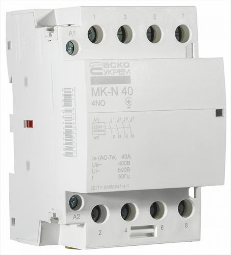 Модульний пускач Аско MK-N 4P 40A 4NO - фото 3