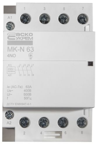 Модульный пускатель Аско MK-N 4P 63A 4NO (A0040030034) - фото 1