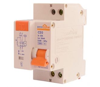 Выключатель дифференциального тока Аско ПЗВ ECOНОМЕ 2p 25A/30мА (ECO020010002)