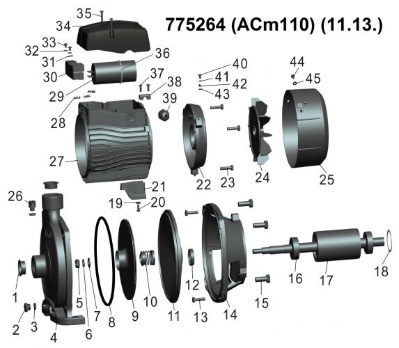 Насос поверхностный Aquatica ACm110 (775264) - фото 3