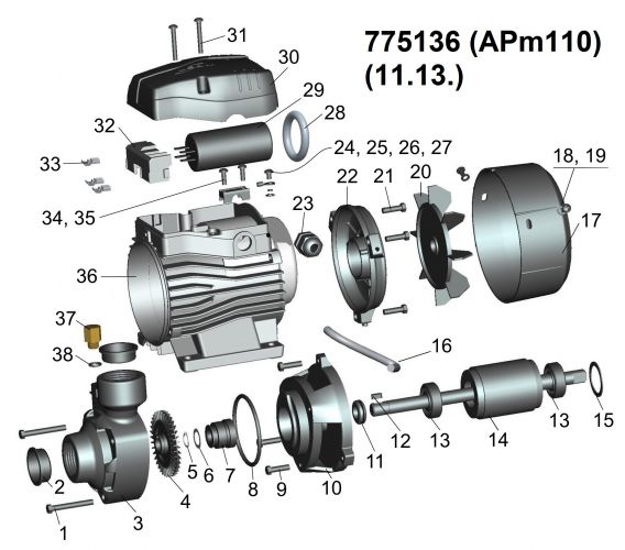 Насос поверхностный Aquatica APm110 (775136) - фото 3