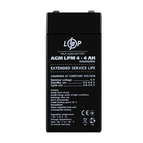 Аккумуляторная батарея LogicPower LPM 4V 4Ah - фото 1