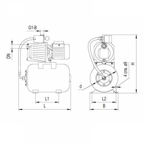 Насосная станция Rudes AUJET 100/24L - фото 3