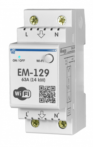 Реле контроля напряжения Новатек ЕМ-129 с функцией WI-FI (NTRN129S0) - фото 1