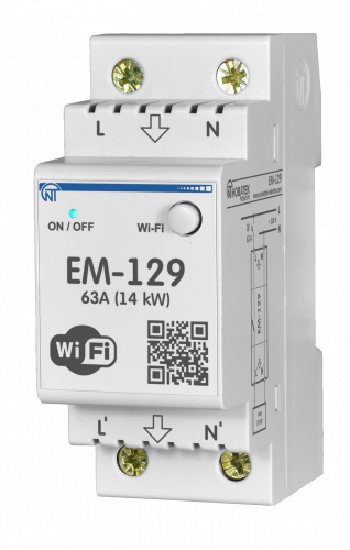 Реле контроля напряжения Новатек ЕМ-129 с функцией WI-FI - фото 1