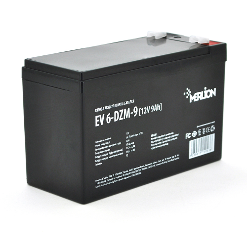 Акумуляторна батарея тягова MERLION EV 6-DZM-9, 12V 9Ah F2 (клема) (14043) - фото 1
