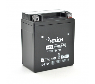 Акумуляторна батарея MERLION MC-YTX7L-BS, Black Case, 12V 7.0 Ah (10726)