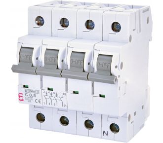 Автоматический выключатель ETI ETIMAT 6 3p+N C 0,5A (2146501)