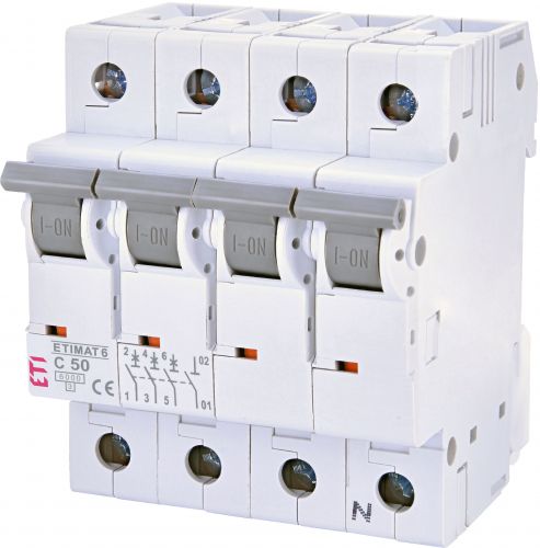 Автоматический выключатель ETI ETIMAT 6 3p+N C 50A (2146521) - фото 1