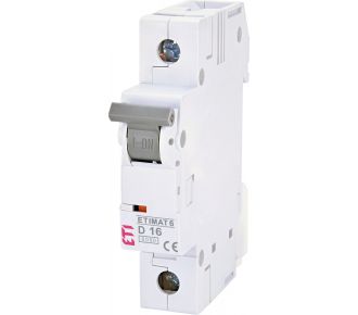 Автоматичний вимикач ETI ETIMAT 6 1p D 16A (2161516)