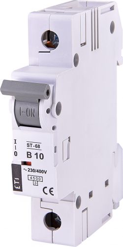 Автоматичний вимикач ETI ETIMAT 4,5 ST-68 1p B 10A (2171314) - фото 1