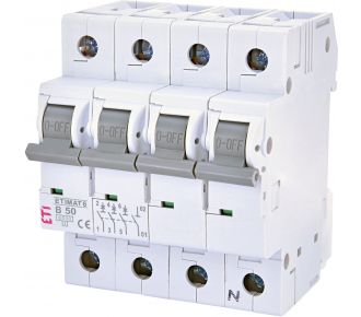 Автоматический выключатель ETI ETIMAT 6 3p+N B 50A (2116521)
