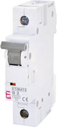 Автоматичний вимикач ETI ETIMAT 6 1p B 2A (2111510) - фото 1