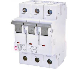 Автоматичний вимикач ETI ETIMAT 6 3p B 50A (2113521)