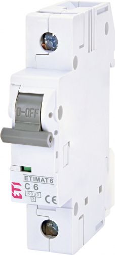 Автоматический выключатель ETI ETIMAT 6 1p C 6A (2141512) - фото 1