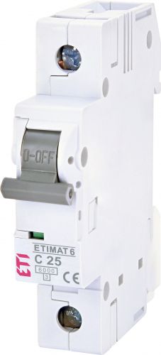 Автоматичний вимикач ETI ETIMAT 6 1p C 25A (2141518) - фото 1