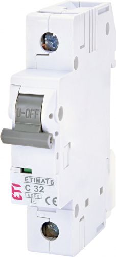 Автоматичний вимикач ETI ETIMAT 6 1p C 32A (2141519) - фото 1
