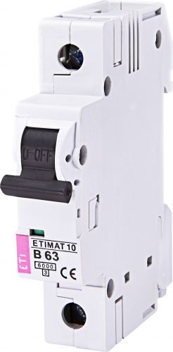 Автоматический выключатель ETI ETIMAT 10 1p B 63А (2121722) - фото 1