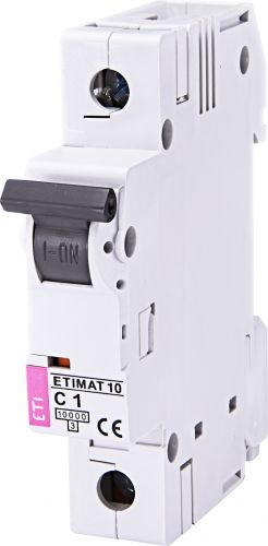 Автоматичний вимикач ETI ETIMAT 10 1p C 1А (2131704) - фото 1