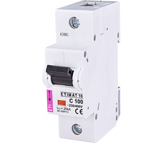Автоматический выключатель ETI ETIMAT 10 1p C 100А (2131732)