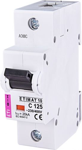 Автоматичний вимикач ETI ETIMAT 10 1p C 125А (2131733) - фото 1
