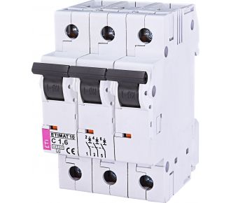Автоматичний вимикач ETI ETIMAT 10 3p C 1,6А (2135707)