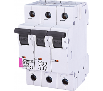 Автоматичний вимикач ETI ETIMAT 10 3p C 10А (2135714)