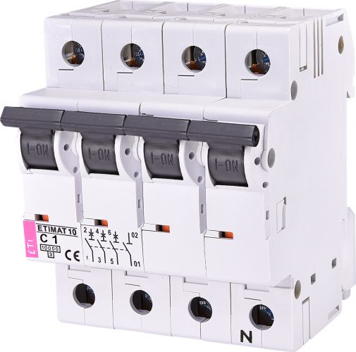 Автоматичний вимикач ETI ETIMAT 10 3p NC 1А (2136704) - фото 1
