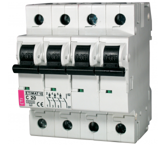 Автоматичний вимикач ETI ETIMAT 10 3p NC 20А (2136717)