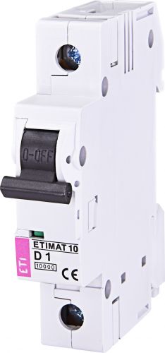 Автоматичний вимикач ETI ETIMAT 10 1p D 1А (2151704) - фото 1