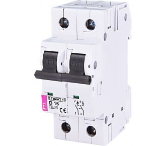 Автоматичний вимикач ETI ETIMAT 10 2p D 16А (2153716)